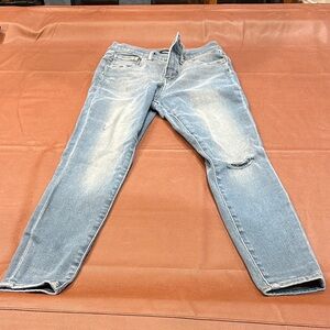 Express Light Blue Women's Distressed Jeans